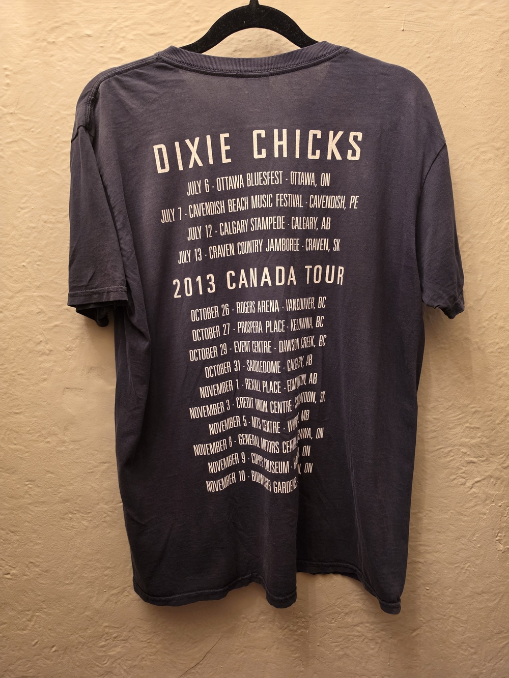Dixie Chicks 2013 Canada Tour Band Tee Gildan Softstyle L Double Sided - Picture 9 of 10